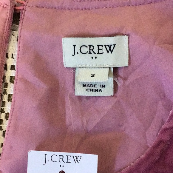 J. Crew beautiful NWT velvet dress round neck, wrap bottom, lined, purple/pink - Picture 11 of 16